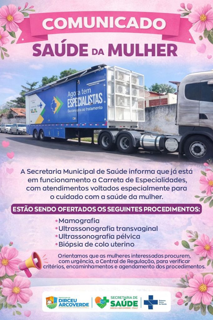 Comunicado Saúde da Mulher