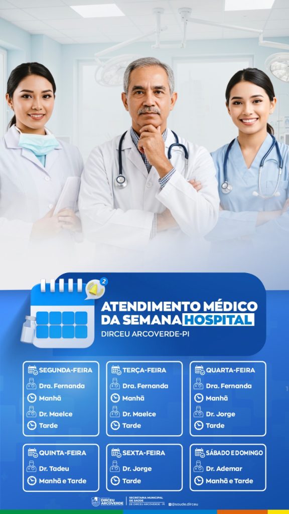 Calendário Semanal de Atendimento Médico